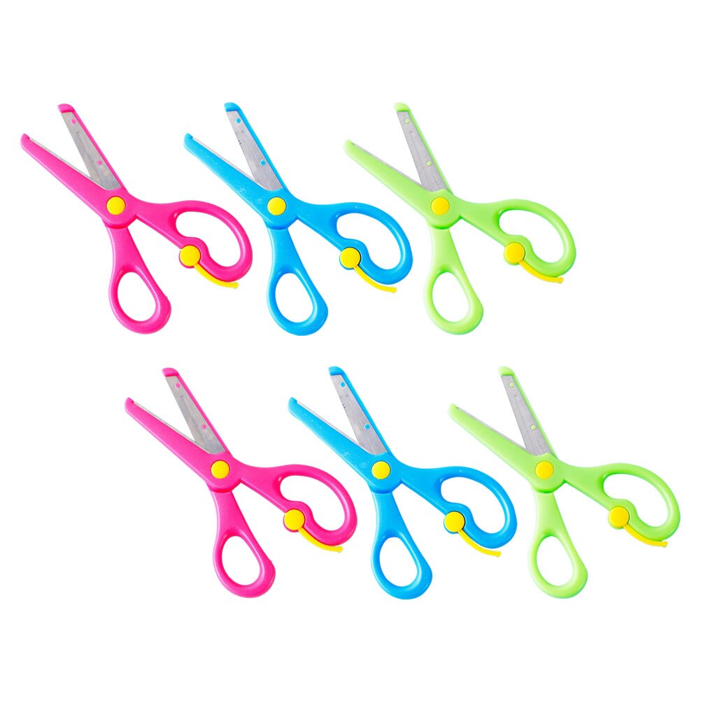 6pcs Kids Scissors Office School Craft Scissors Safety Scissors Stationary Accessories: Default Title