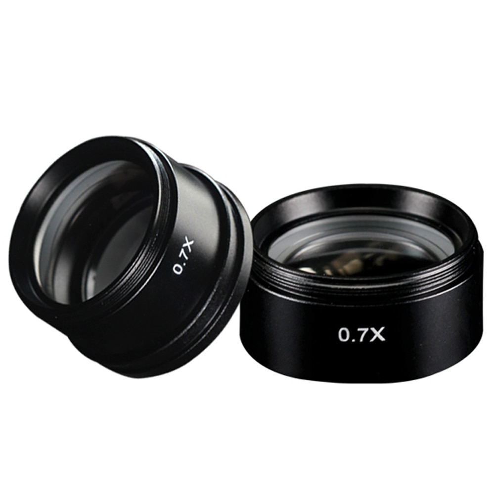 Fine Microscope Auxiliary Objective Lens Barlow Lens Increase Working Distance of Microscope 0.5X/0.7X/2X/ Dustproof Len
