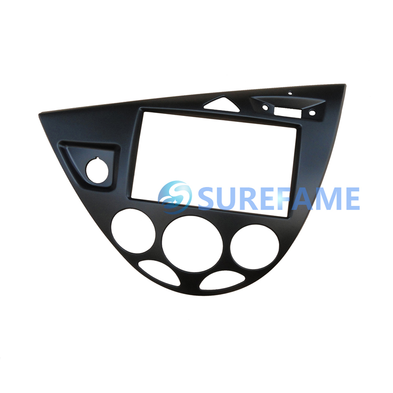 Double Din Car Radio Install Surround Panel for Ford for Focus MK1/Fiesta LHD Fascia Plate Dash Mount Kit Interior Trim Facia: Black / 178x102mm