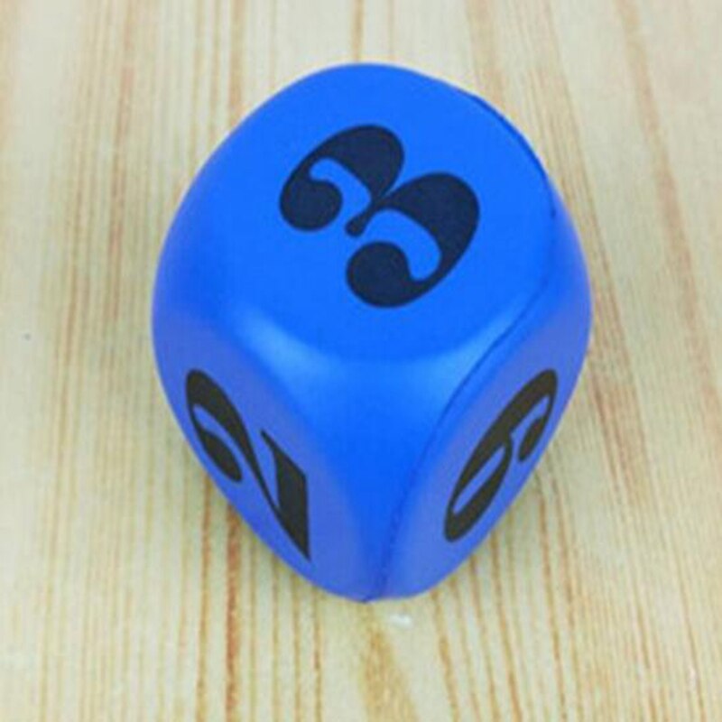 1 Stuks Foam Dot Dobbelstenen Beste Willekeurige Kleur Acryl Ronde Hoek Dobbelstenen 6 Zijdig Sterven Draagbare Tafel Games Dobbelstenen 6Cm: Blauw