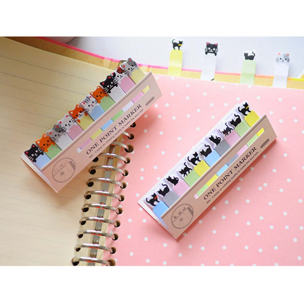 Mini Notebooks Diary Adhesive Stickers Cat Pattern Sticker Memo