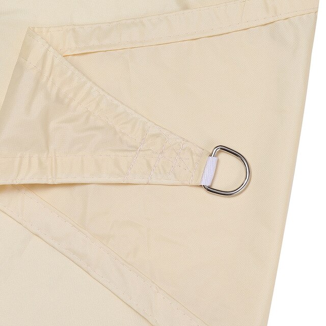 Tewango 2 mx 2 mx 2m trekantet solsejl sejl polyester vandtæt anti-uv anwings udendørs gårdhave have swimmingpool skyggenet: Beige