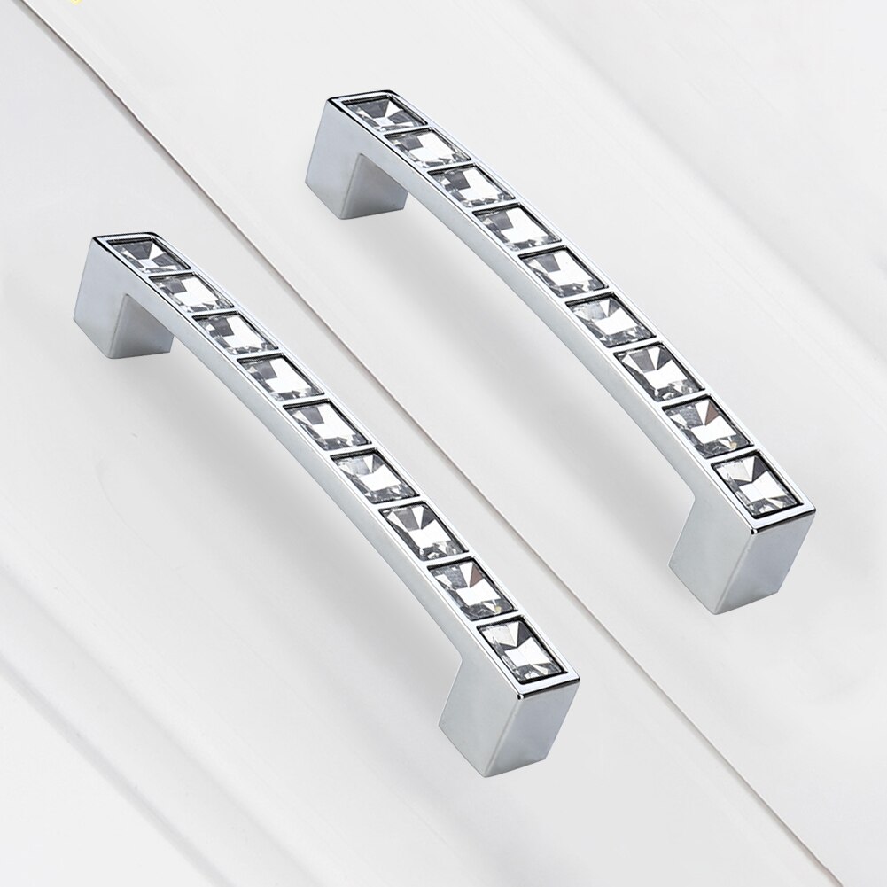Kristallglas knoppar skåp handtag silver kristall skåp drar låda garderob knopp möbler dra handtag kök hårdvara