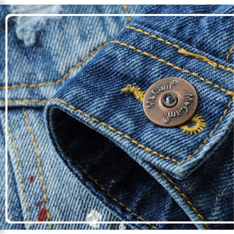 Children&#39;s Denim Jacket With Hood Brand Kids Jean Coat For Teen Boys 2-14 Years Outerwear