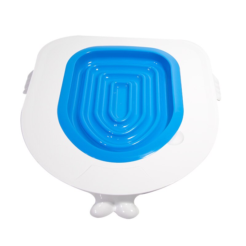 Plastic Cat Toilet Training Kit Litter Box Cat Toilet Trainer Toilet Pet Cleaning Cat Training Litter Kwitter Cat Litter Tray: Blue