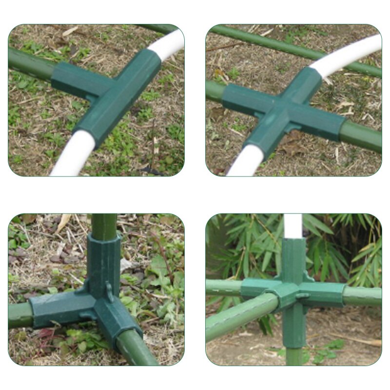 Joints en PVC 16MM 5 pièces Support Stable pour serre robuste cadre en plastique connecteur de construction polyvalent fournitures de jardin