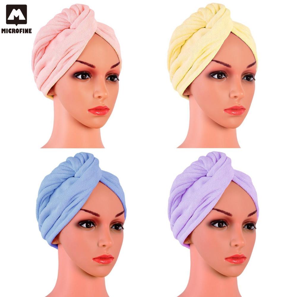 Super Absorberende Voor Lange Krullend Haar Handdoek Met Knop Voor Hoofd Anti-Frizz Microfiber Handdoek Tulband Twist Haar Cap reizen Handdoeken