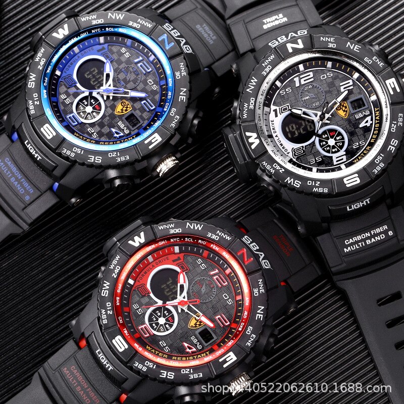 Sbao Sport Watch Men Top Brand Luxury Famous Male Clock Electronic Led Digital Wrist Watches For Hodinky Relogio Masculino