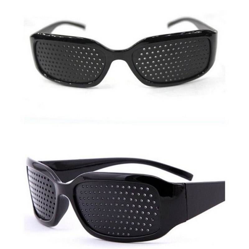 Pin Hole Glasses Eye Vision Care Wearable Corrective Glasses Improver Stenopeic Pinhole Relieve Fatigue Eye Color Protection: B
