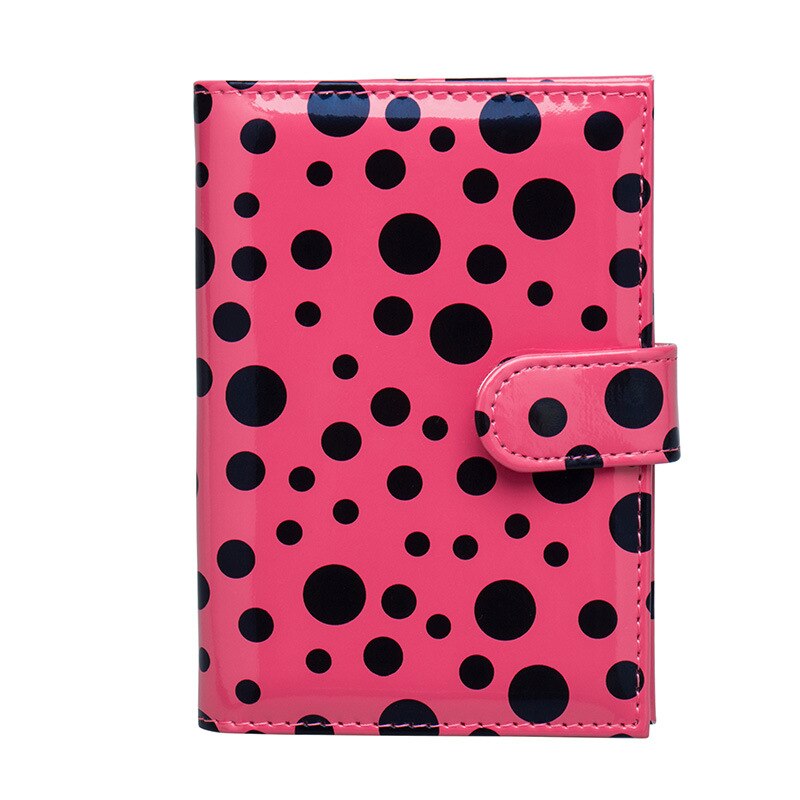 Zoukane Zwart Dot Pu Leer Paspoort Cover Gesp Paspoort Case Ticket Id Houder Paspoort Portemonnee Clip ZSPC51: Rose Red