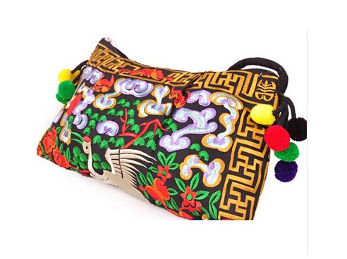 Mode Creatieve vintage Borduurwerk boodschappentassen! Leuk Bohemian Bloemen Lady Schouder & Crossbody tassen Nationale Canvas Carrier: 5