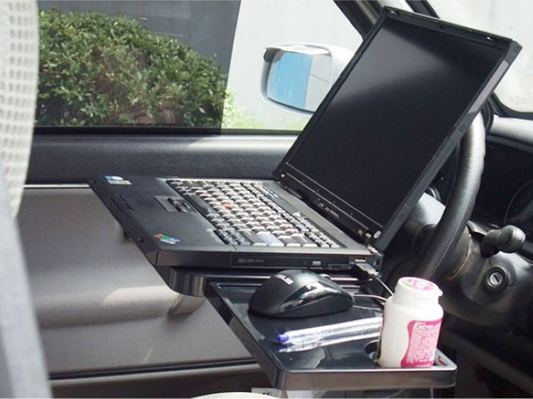 Draagbare Opvouwbare Auto Laptop Stand Opvouwbaar Car Seat/Stuurwiel Laptop/Notbook Tray Table Eten/bekerhouder Stand SD-1504