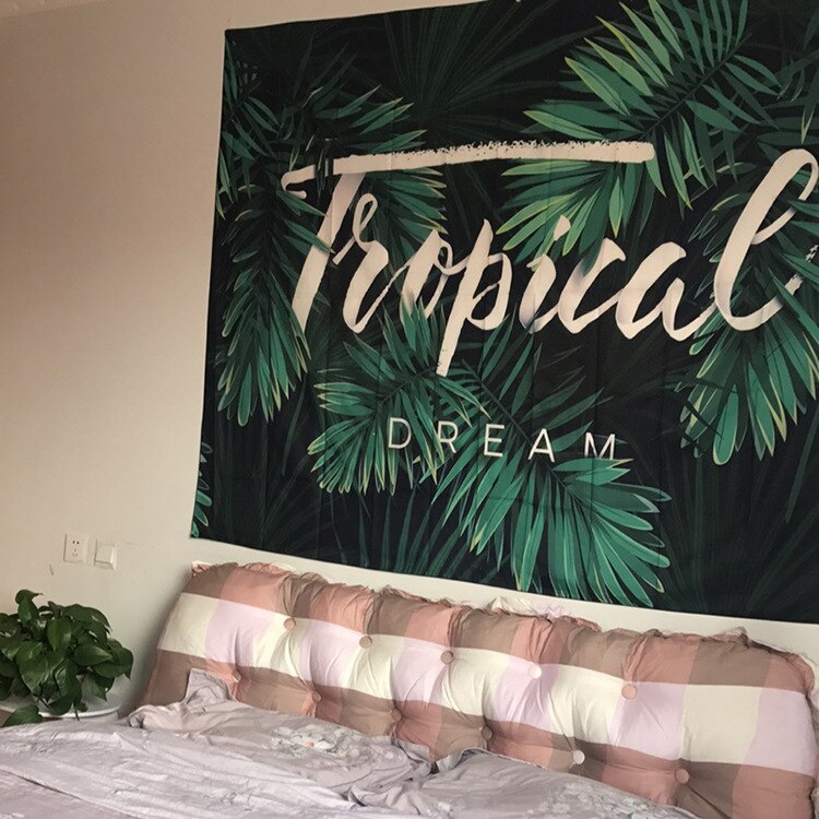 Europa sommerblader vegghengende billedvev sommer badehåndkle kaste sofa teppe dekor veggkunst