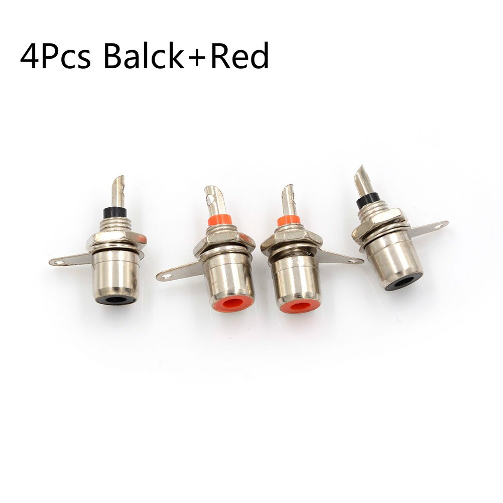 4/10Pcs/lot 4mm Panel Mount Binding Post Connector Banana Female Jack Socket Red And Black Color: 4pcs B