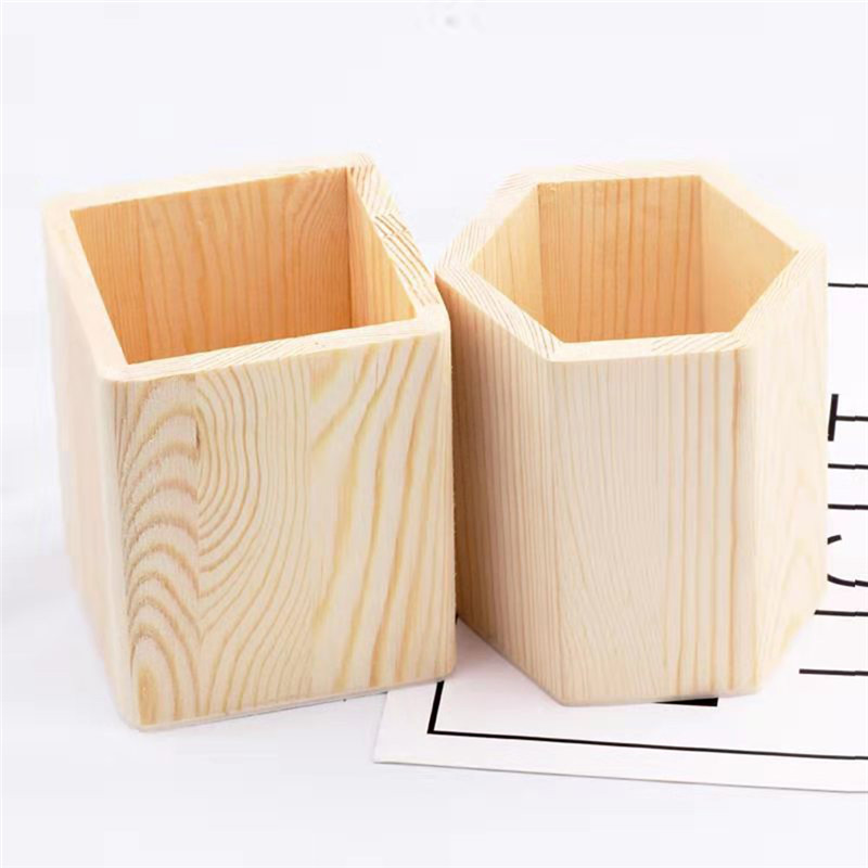 Office Organizer Desktop Houten Pen Opbergdoos Potlood Pot Pennenhouder Make Borstel Container Home Office Briefpapier Leveringen