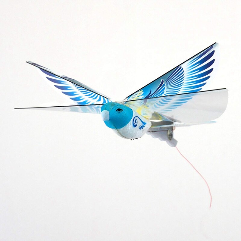 2x Remote-Controlled Bird Simulation Flapping-Wing Flight Pigeon Induction Bird Electric Eagle Remote Control Bionic Bird Blue &