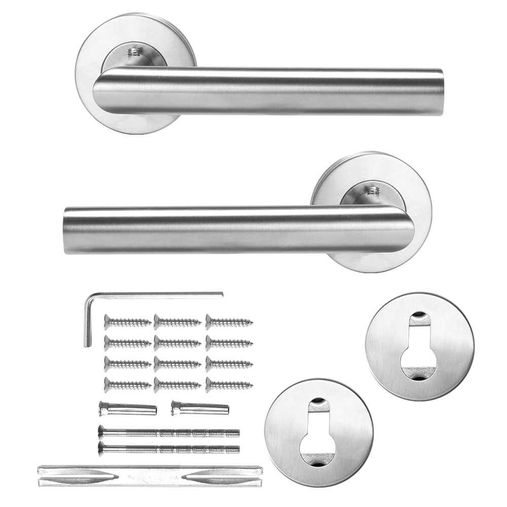 Tür Griff Set Edelstahl Sperren Innen Hause Türgriff Schloss Durable Einstellbare Latch Sicherheit WC/PZ/BB