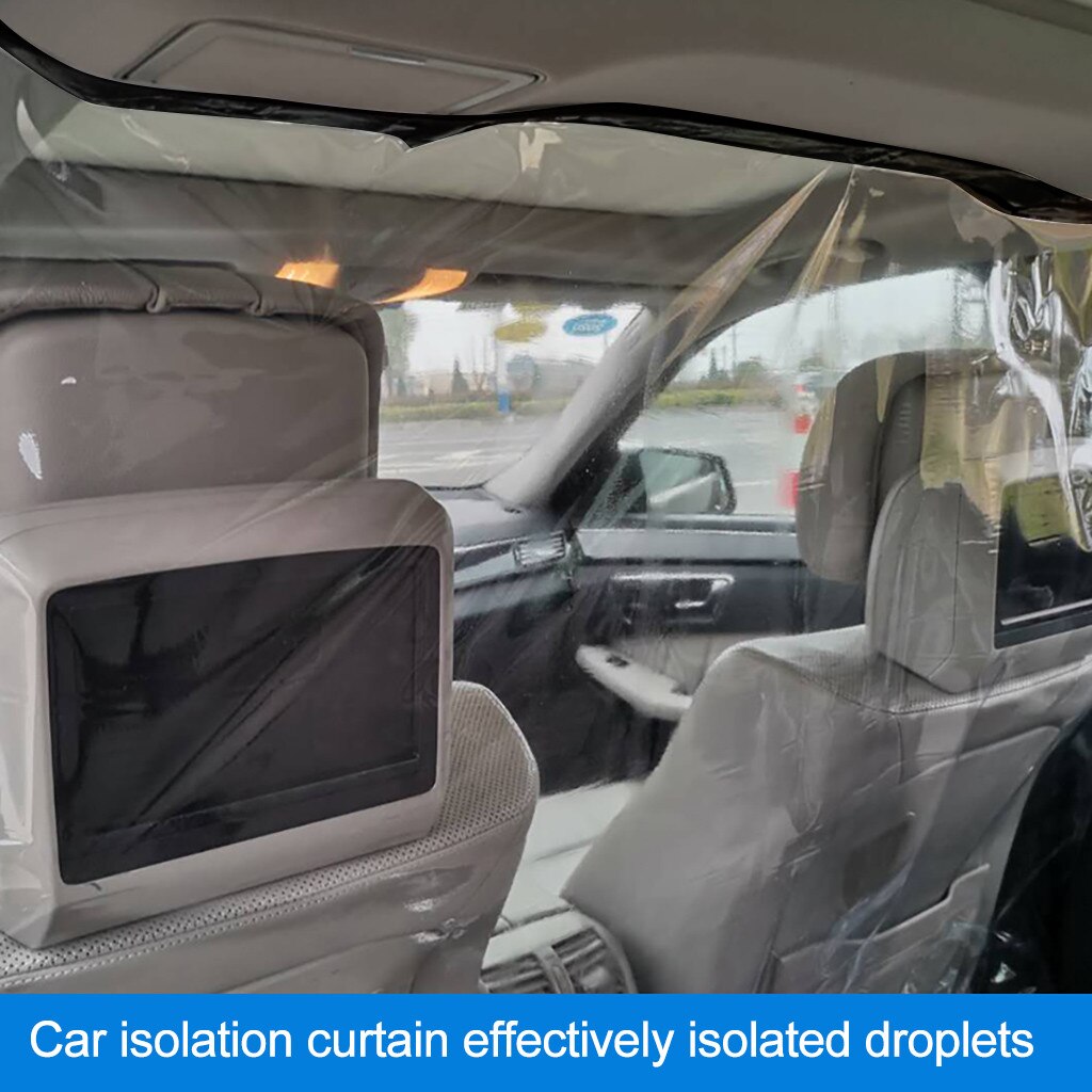 Película de aislamiento de Taxi para coche, cubierta protectora de recubrimiento completo antiniebla de plástico, Red de cabina frontal y parte trasera, película de Pvc para cabina de coche # g3