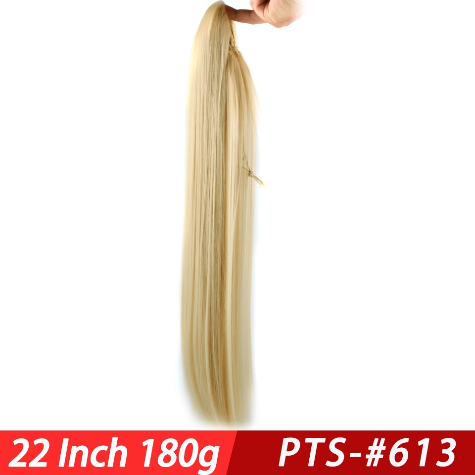 Pageup 22” Long Curly Clip In Hair Tail False Hair Ponytail Hairpiece With Hairpins Synthetic Hair Ponytail Hair Extension: PTS-613