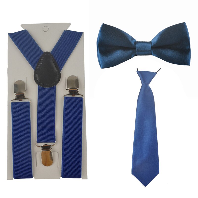 3Stck Schule Jungen mädchen freundlicher freundlicher befestigen elastische Hosenträger für hemd suspensorio Krawatte Bowties schmetterling Krawatte einstellen TR0001