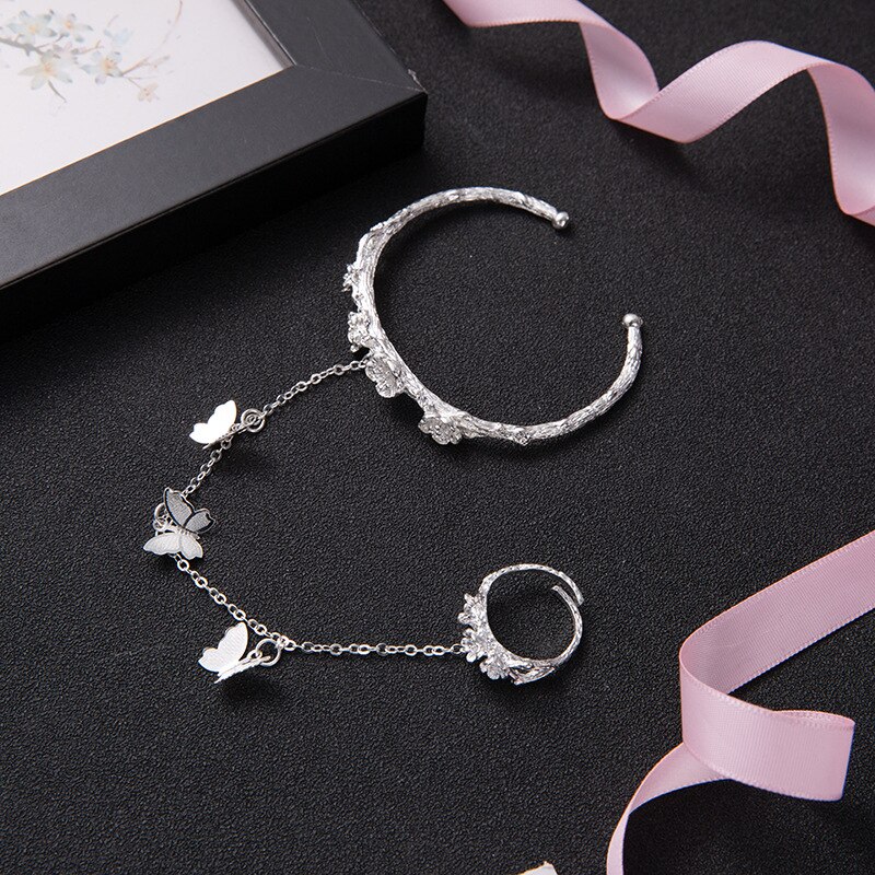 Bracelet Women Heaven Officials Blessing Bracelets Woman Tassel Bangles Ladies Butterfly Jewellery Couples Trendy Alloy Pulseras: 7