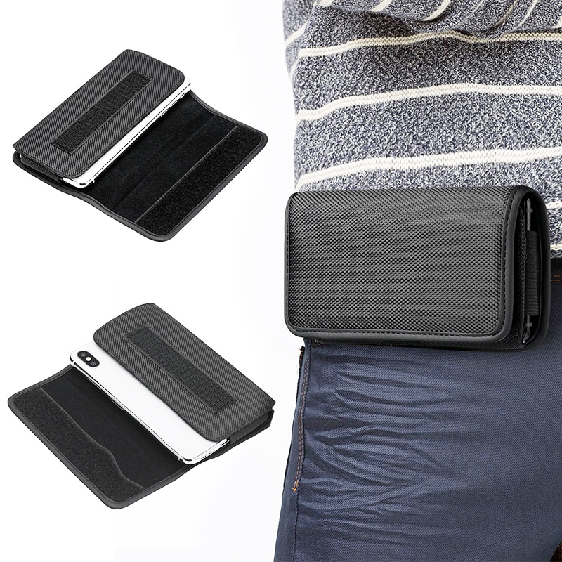 Sac de téléphone portable universel Oxford ceinture poche pour iphone pour Samsung pour Xiaomi téléphone portefeuille étui de téléphone portable étui