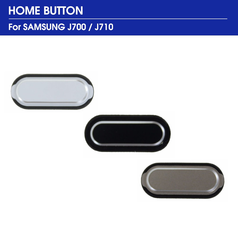 Voor Samsung Galaxy J7 J710 J710F J7 J700 Telefoon Flex Kabel Behuizing Home Button Key Zwart Wit goud