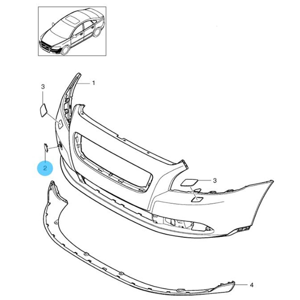 39886277 30744906 front kofanger grill grill træk øje krog dæksel til volvo  s40