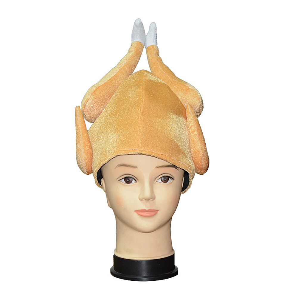 Party Hat Roasted Turkey Hat Plush Adults Hat Thanksgiving Day Entertaining Christmas Party Quirky Costume Caps Christmas