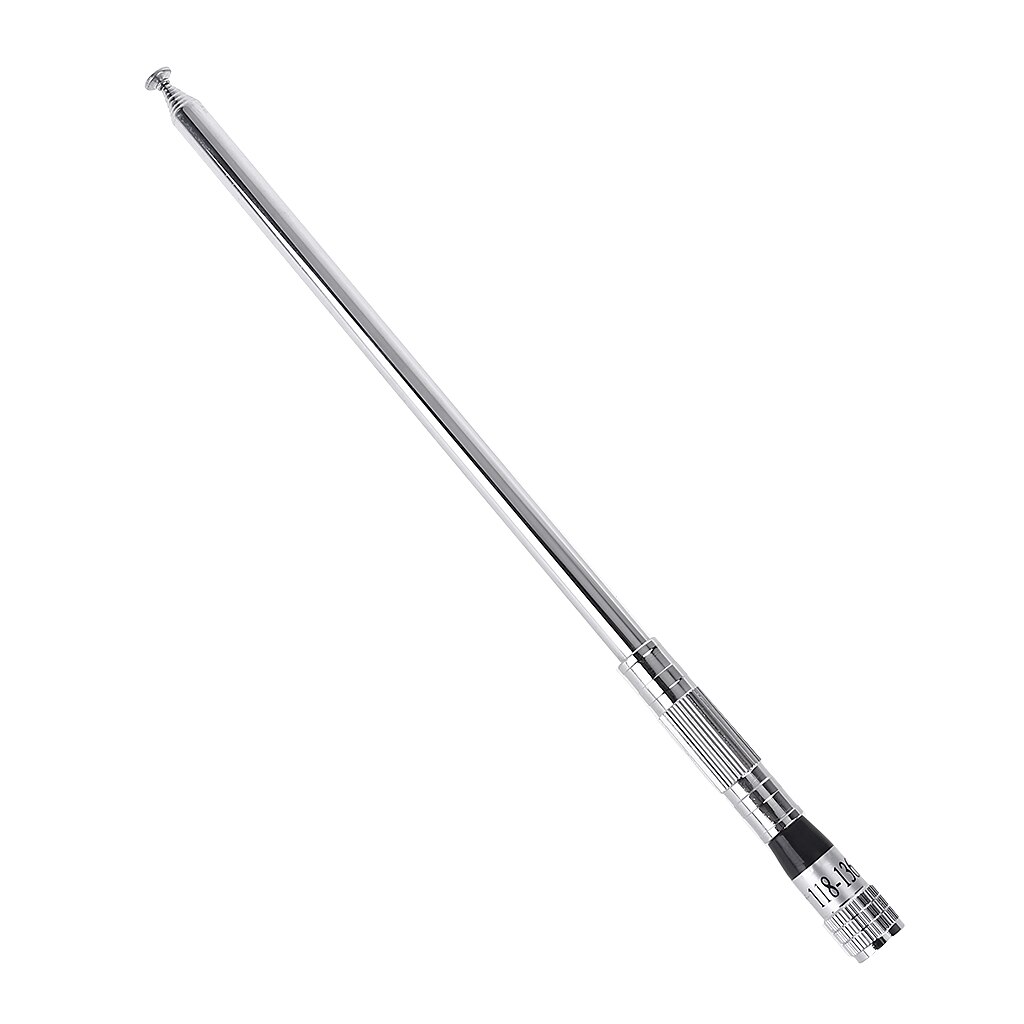 Antenne fouet télescopique à usages multiples, pièce de rechange pour récepteur Radio à Airband Aviation SMA BNC, 1 pièce de 1M, 118-136MHz évolutif