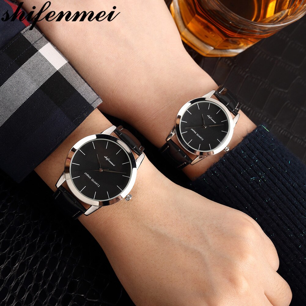 Shifenmei Zomer Unisex Mode Paar Horloge Eenvoudige Luxe Quartz Horloge Waterdicht Liefhebbers Kijken