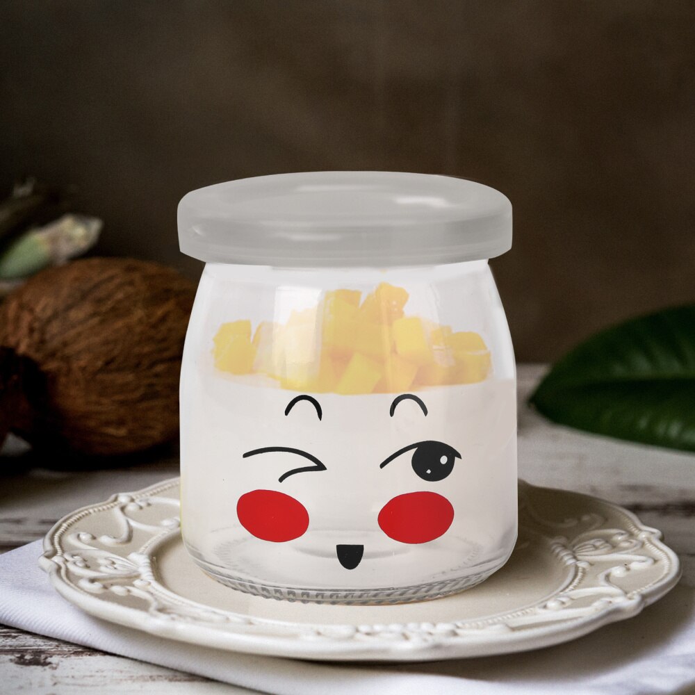 10 stuks 150ml mooie puddingflessen, hittebestendige yoghurtbekers, bekers, gelei-potjes voor thuis (willekeurig patroon)