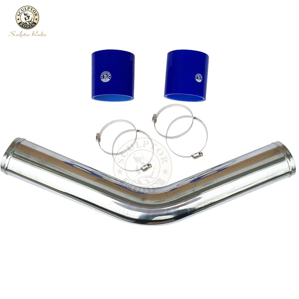 Tubo Intercooler 3 "pulgadas/76mm/recto/90 grados/45 grados/180 grados/espesor 2mm/tubo de aluminio DIY/tubo de entrada de aire