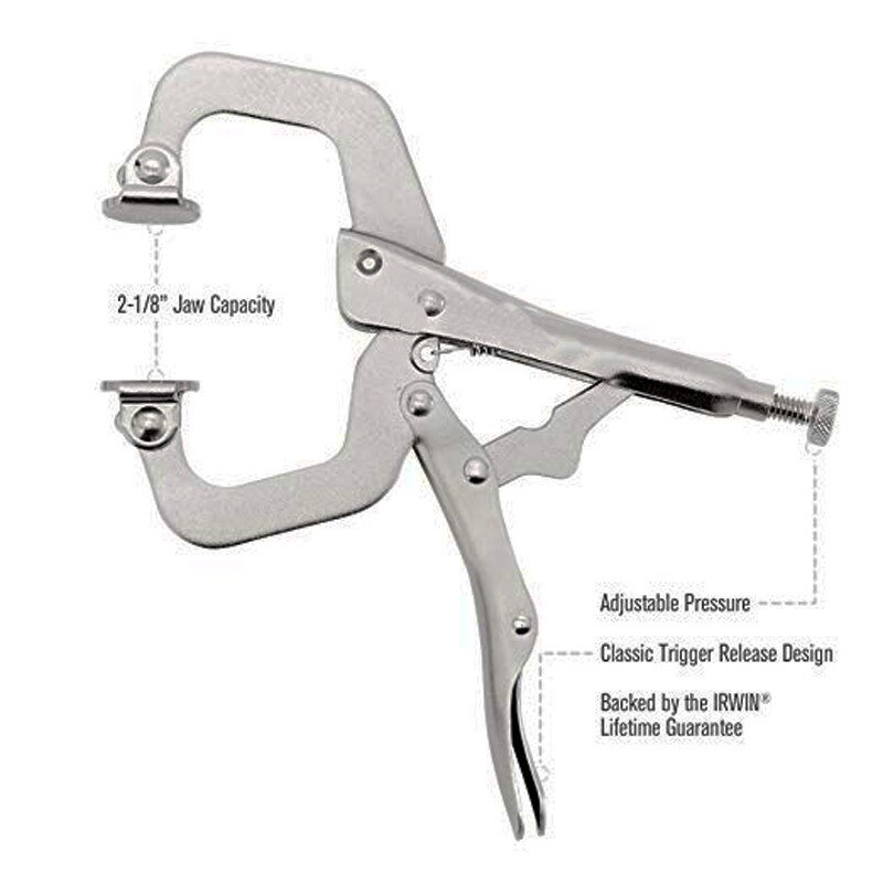 C Clamp Weld Clip Woodwork Tenon Locator Grip Vise Lock Jaw Swivel Wood Fix Pincer Tong Work Alloy Steel Hand Tool