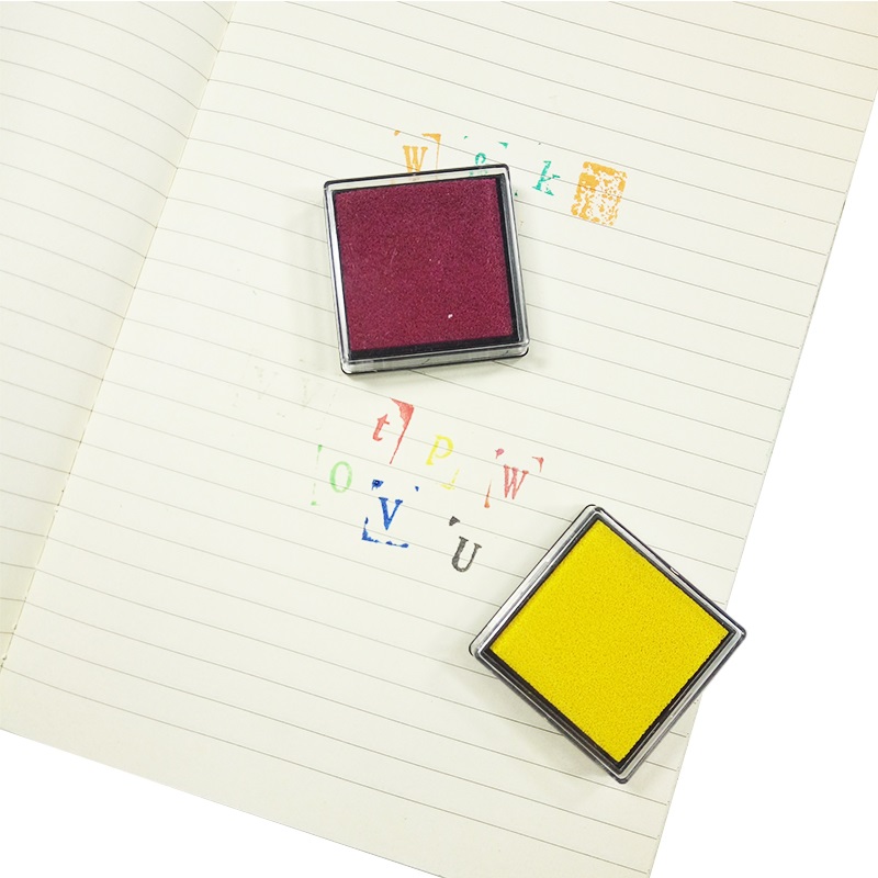 50 Stks/partij Mini Stempel Stempelkussen Kleur Inkt Pad Stempelkussen Voor Diy Stempelen Werk Vingerafdruk Stempelkussen
