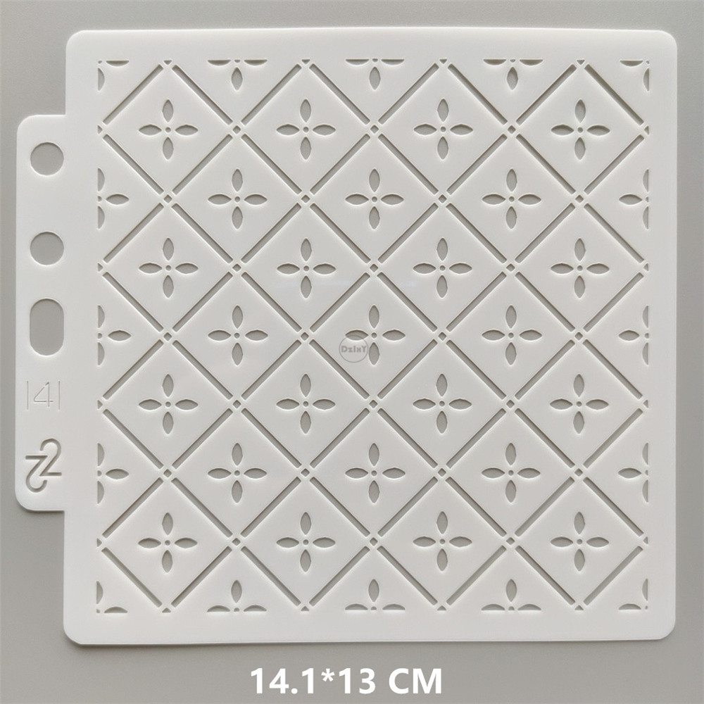 (26 stilarter) geometri grafik stencils maling prægning gør-det-selv scrapbooking materiale kort skabeloner papir album håndværk: Guld