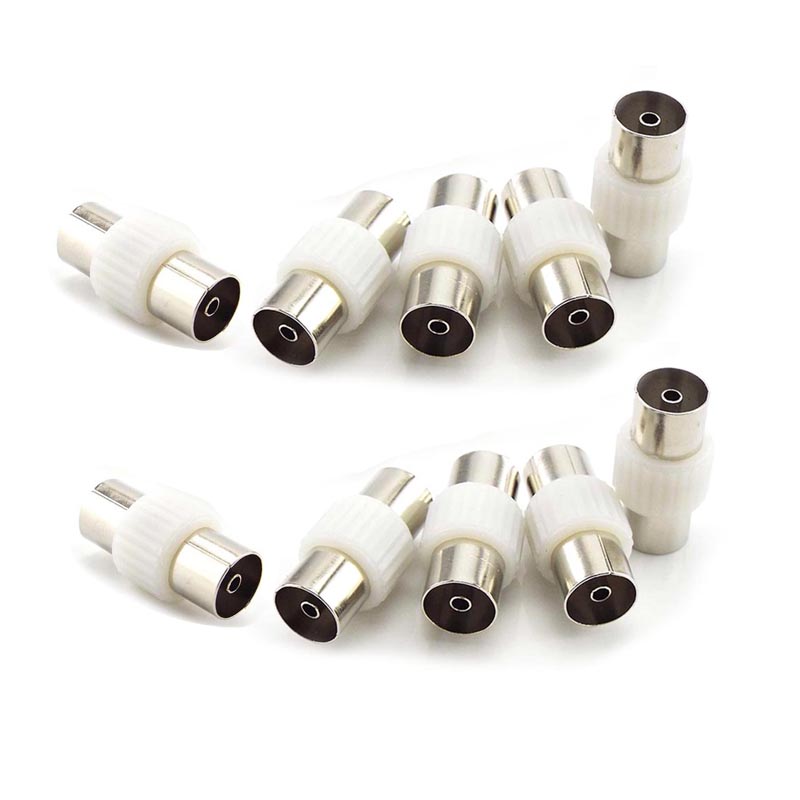 10 Stuks Male Naar Male Female Naar Vrouwelijke Tv Plug Jack Voor Antennes Tv Rf Coaxiale Stekkers Adapter Connector Coax converter U26: 10 female to female