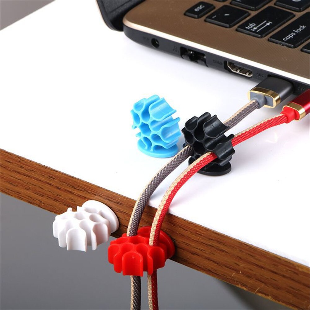 1pc nyhet abs kabelspolare enfärgad kabel arrangör tråd insvept sladd kontors hörlurar förvaringshållare linje fixer skrivbordsuppsättning