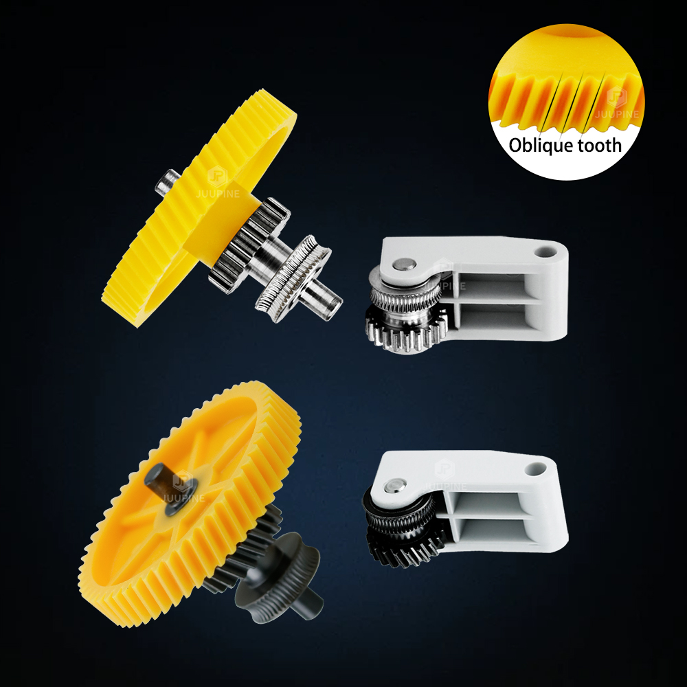 Upgrade Hardened Steel Extruder Gear Assembly For Bambu Lab P1S P1P X1 Carbon X1C 3D Printer Nickel Plating Wear-resisting