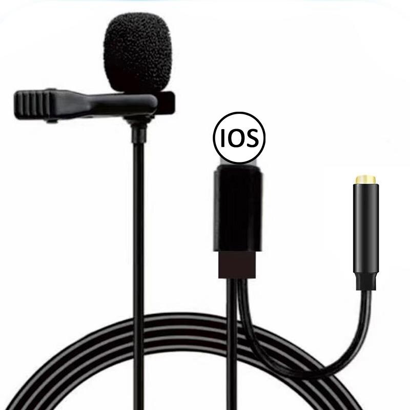 Mini Microphone Portable à clipser, pour iPhone 11 12 pro max iPad Xiaomi Smartphone Android DSLR, appareil photo, PC Portable: For ios