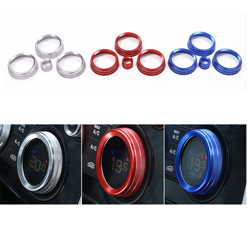 Car Styling For Land Rover Discovery 5 LR5 L462 Car Air Conditioner Volume Knob Decor Ring Trim Interior Accessories