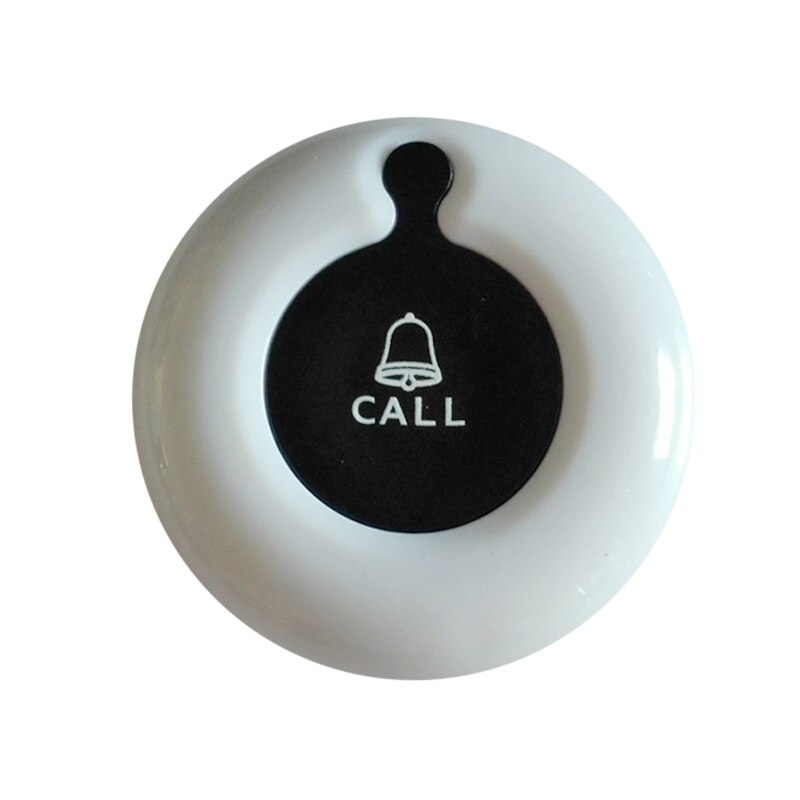 10pcs 433.92mhz Waterproof Wireless Service Calling System Restaurant Buzzer Table Bell Waiter Call button K-O1: white-black