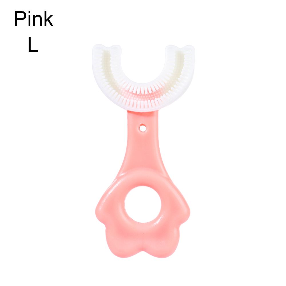 Kat Klauw U-Vorm Kinderen Kids Mondhygiëne Tandenborstel Tand Poetsen Schoonmaken Tool: pink-L