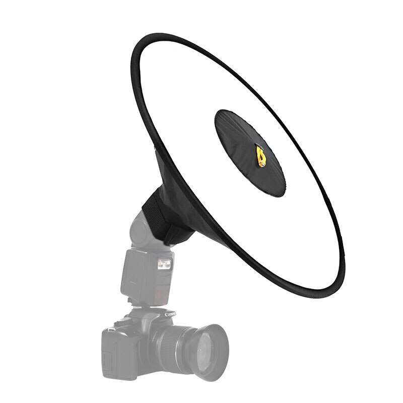 Refletor de flash speedlite universal, tamanho 44cm, portátil, dobrável, redondo, softbox, luz de beleza, para câmera, iluminação, macro, tiro de flash