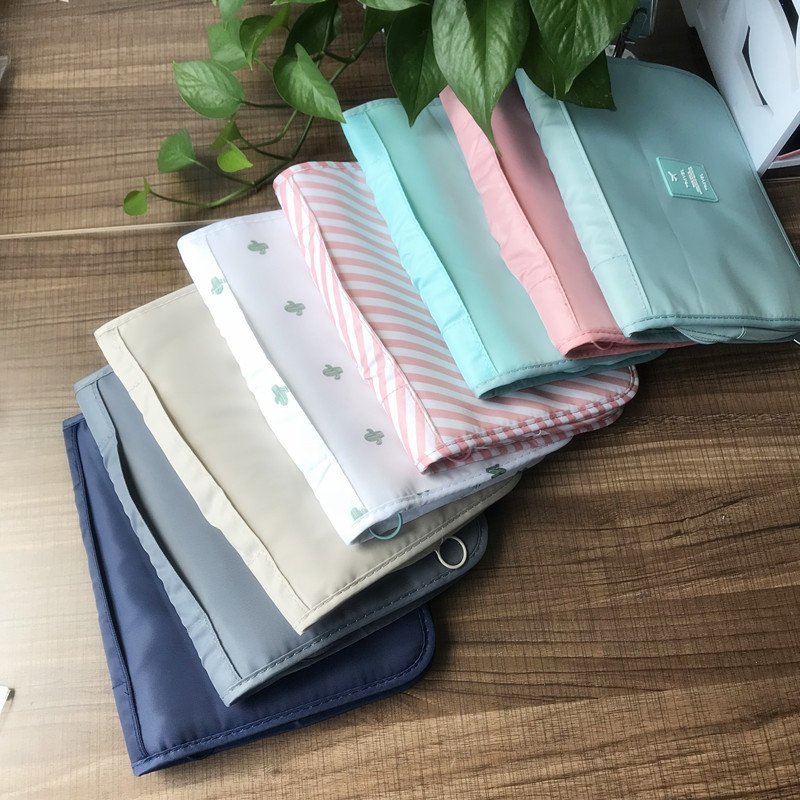 Bolsa de aseo portátil con gancho colgante para mujer, estuche de maquillaje, almacenamiento de baño, impermeable, bolsa de cosméticos de viaje de gran capacidad