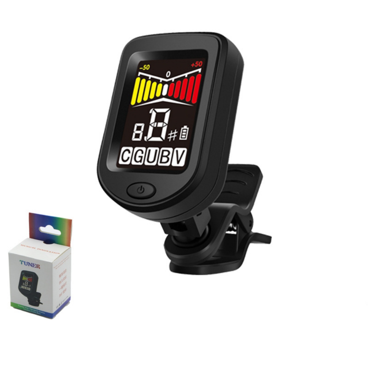 Guitar Tuner For All Instruments Clip on Electronic Tuner for Guitar Bass Ukulele Violin Mandolin Banjo: MULTI