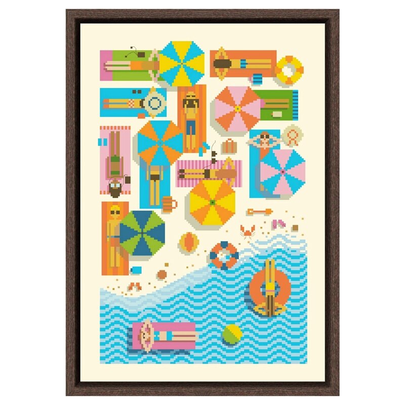 Make a splash cross stitch kit cartton pattern 18ct 14ct 11ct light yellow canvas stitching embroidery DIY wall home decor