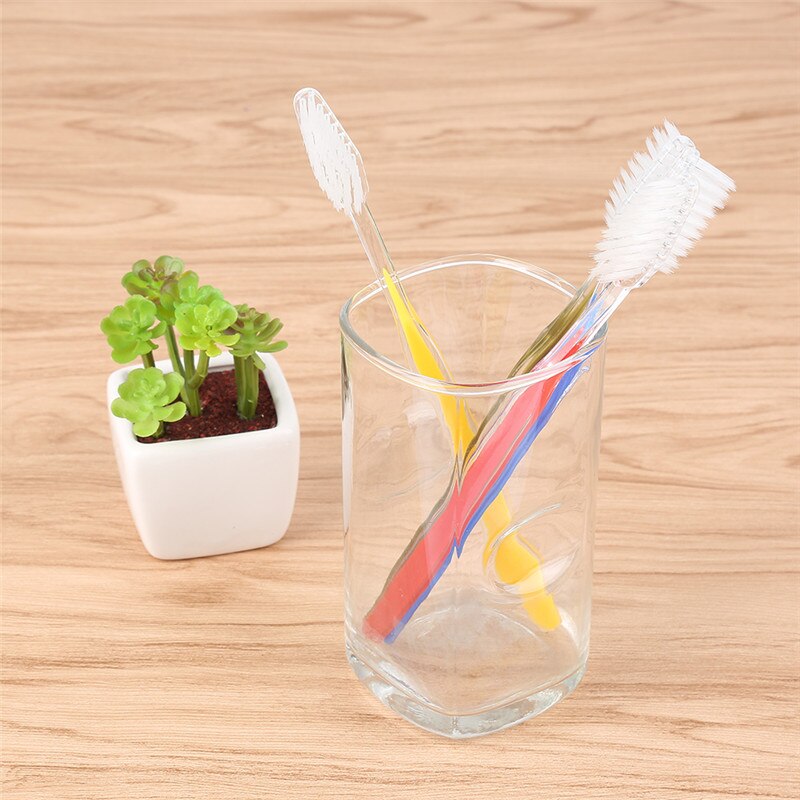 50 PCE Disposable Toothbrushes Individual Wrapped Dual Color Hotel Supplies Individually Packaged Soft Bristle Toothbrush
