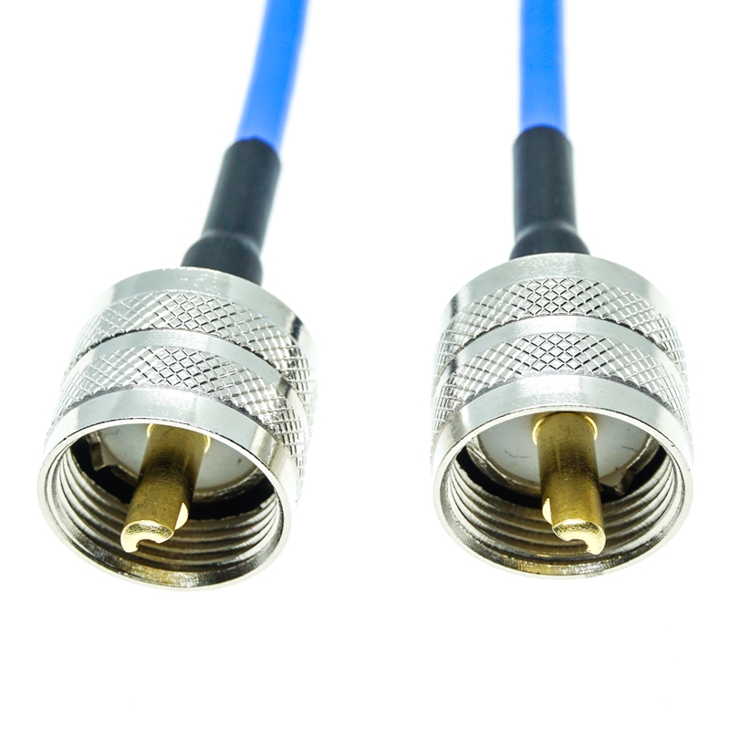 UHF male to UHF male PL259 connector RG402 RG-402 Semi Flexible Coaxial Cable 0.141&quot; 50ohm Blue