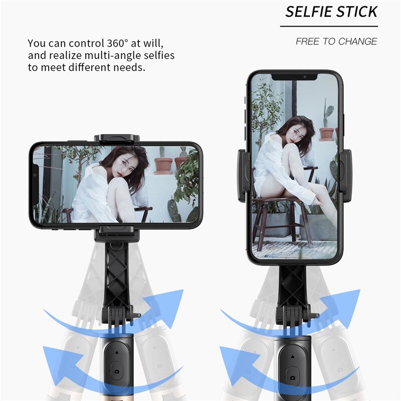 FGCLSY – stabilisateur de cardan portable, Bluetooth , perche Selfie, trépied pour téléphone Gopro, caméra d'action